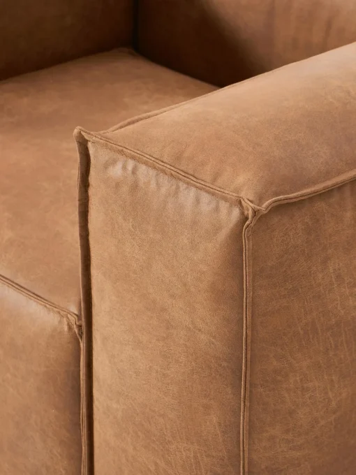 Butacas|Sillones>Westwing Collection Sillón de cuero reciclado Lennon Cuero marrón