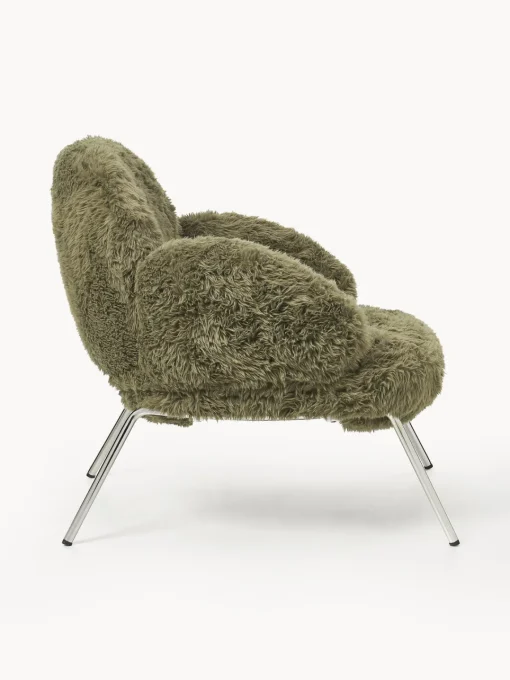 Hot Sillón de cuero sintética con patas de metal Luan Sillones Pequeños|Sillones