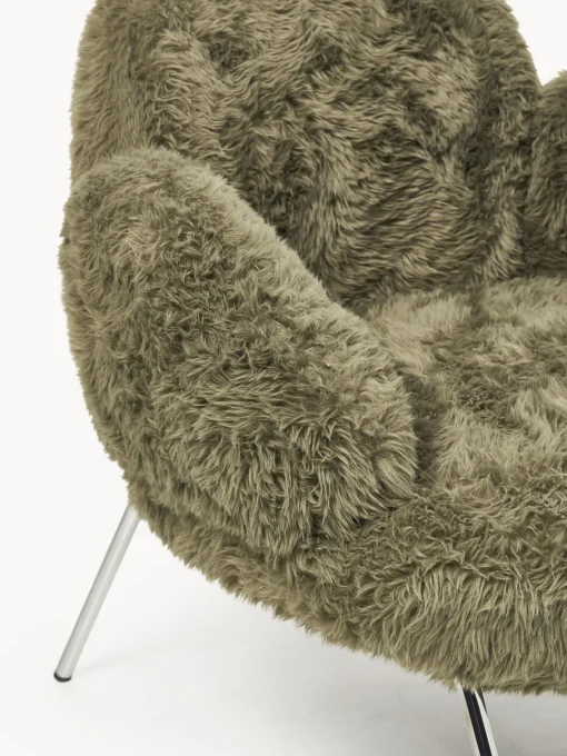 Hot Sillón de cuero sintética con patas de metal Luan Sillones Pequeños|Sillones