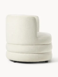 Butacas|Sillones></noscript>Westwing Collection Sillón de diseño Solomon Mezcla de lino blanco crema