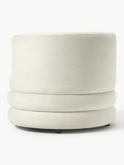 Butacas|Sillones></noscript>Westwing Collection Sillón de diseño Solomon Mezcla de lino blanco crema