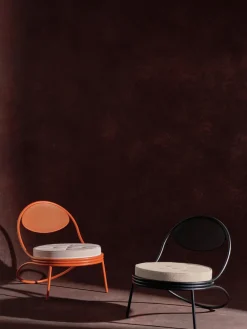 Sillones De Jardín|Sillones De Jardí­N>GUBI Sillón de jardín Copacabana Tejido blanco, beige, naranja