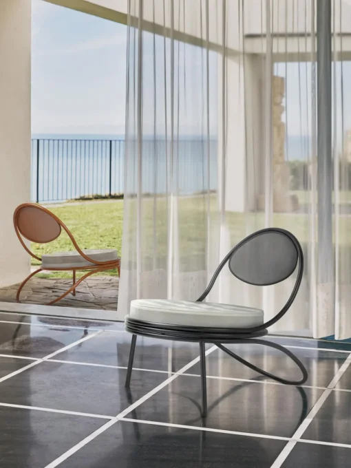 Sillones De Jardín|Sillones De Jardí­N>GUBI Sillón de jardín Copacabana Tejido blanco, gris claro, negro