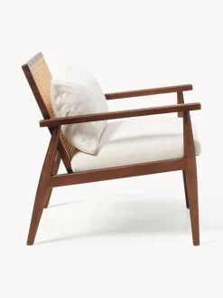 Clearance Sillón de madera de caucho Manuell Sillones Pequeños|Sillones