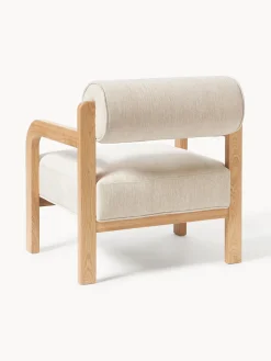 Sillones Pequeños|Sillones></noscript>Westwing Collection Sillón de madera de fresno Raymond Tejido beige, madera de fresno lacada