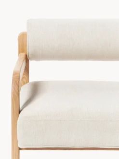 Sillones Pequeños|Sillones></noscript>Westwing Collection Sillón de madera de fresno Raymond Tejido beige, madera de fresno lacada