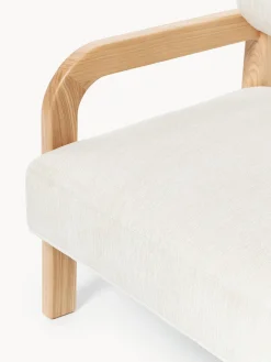 Sillones Pequeños|Sillones></noscript>Westwing Collection Sillón de madera de fresno Raymond Tejido beige, madera de fresno lacada
