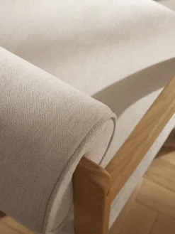 Sillones Pequeños|Sillones></noscript>Westwing Collection Sillón de madera de fresno Raymond Tejido beige, madera de fresno lacada