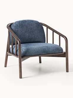 Sale Sillón de madera de fresno con tapizado de borreguillo Balin Sillones Pequeños|Sillones