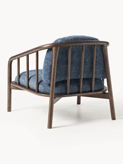 Sale Sillón de madera de fresno con tapizado de borreguillo Balin Sillones Pequeños|Sillones