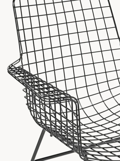Sillas Con Reposabrazos|Sillas>HKLIVING Sillón de metal Wire Negro