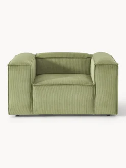 Butacas|Sillones></noscript>Westwing Collection Sillón de pana Lennon Pana verde oliva