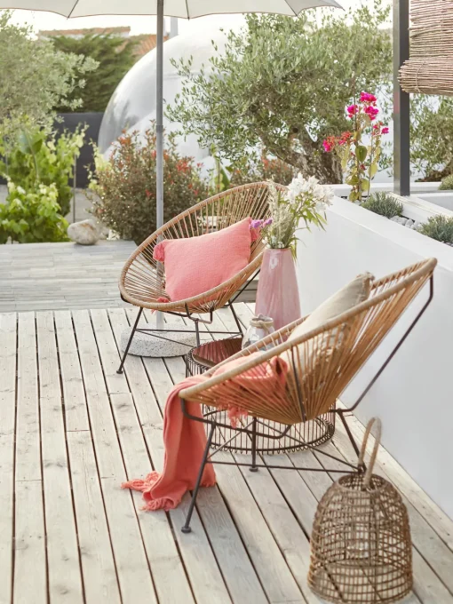 Sillones De Jardín|Sillones Pequeños>Westwing Collection Sillón de plástico Bahia Marrón claro