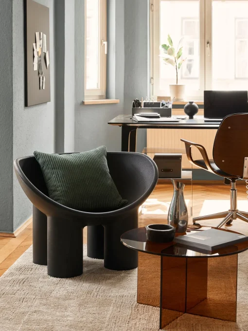 Sillones Pequeños|Sillones>Driade Sillón de plástico Roly Poly Negro