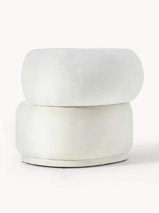 Sillones Pequeños|Sillones>Westwing Collection Sillón de terciopelo Cori Terciopelo blanco crema