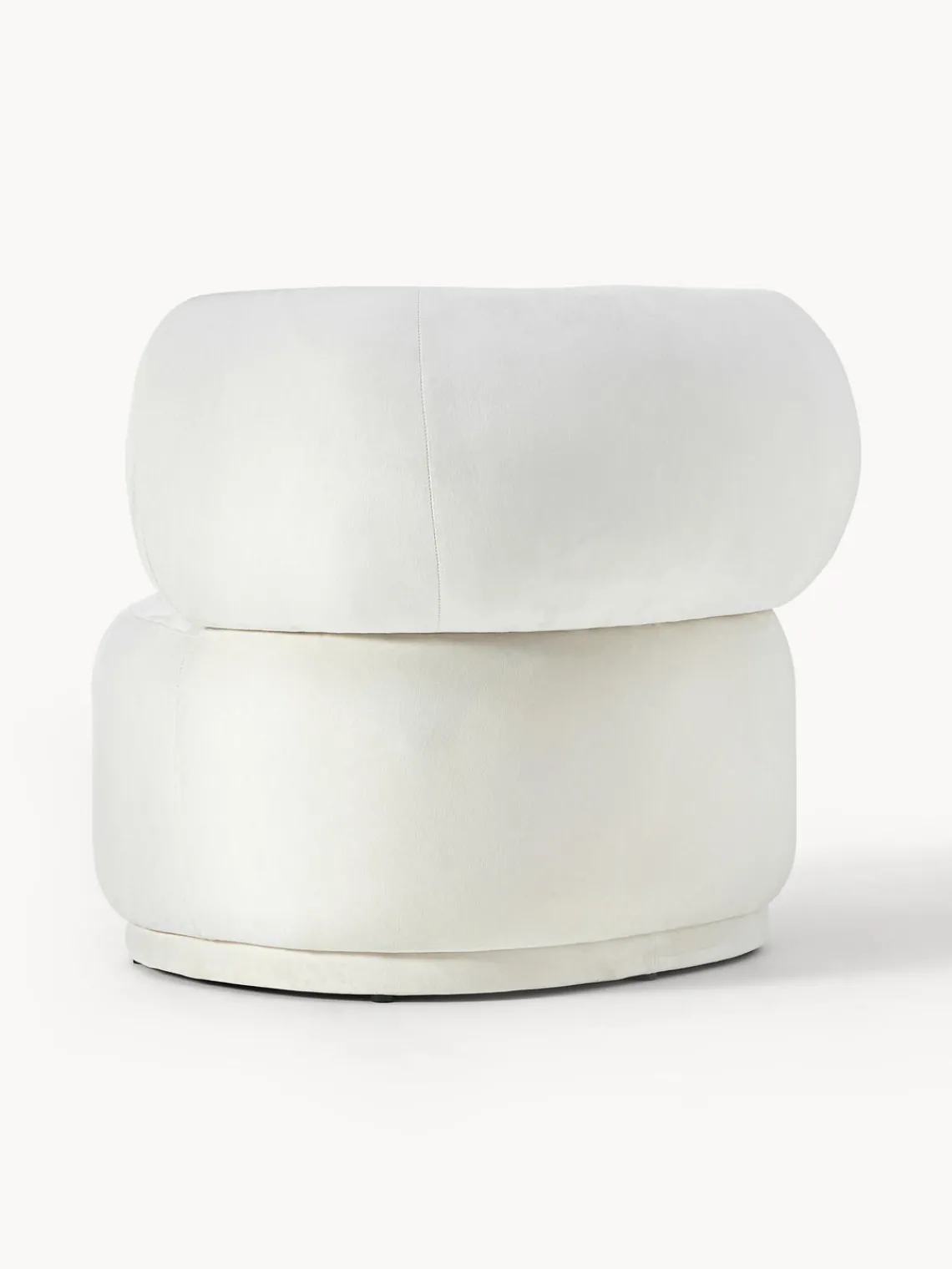 Sillones Pequeños|Sillones>Westwing Collection Sillón de terciopelo Cori Terciopelo blanco crema