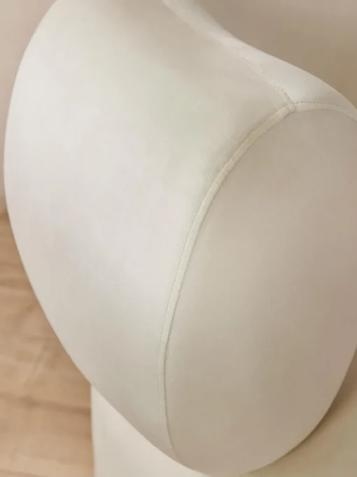 Sillones Pequeños|Sillones>Westwing Collection Sillón de terciopelo Cori Terciopelo blanco crema