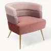 Hot Sillón de terciopelo diseño retro Sandwich Sillones Pequeños|Sillones