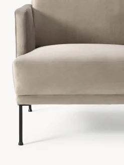 Butacas|Sillones></noscript>Westwing Collection Sillón de terciopelo Fluente Terciopelo greige