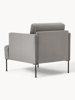 Butacas|Sillones></noscript>Westwing Collection Sillón de terciopelo Fluente Terciopelo gris