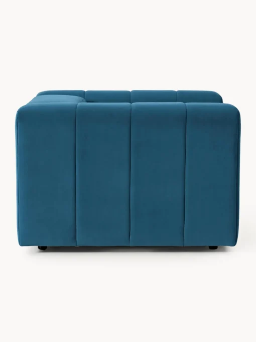 Butacas|Sillones>Westwing Collection Sillón de terciopelo Lena Terciopelo azul petróleo