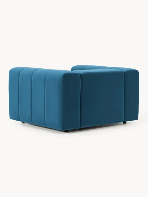 Butacas|Sillones>Westwing Collection Sillón de terciopelo Lena Terciopelo azul petróleo