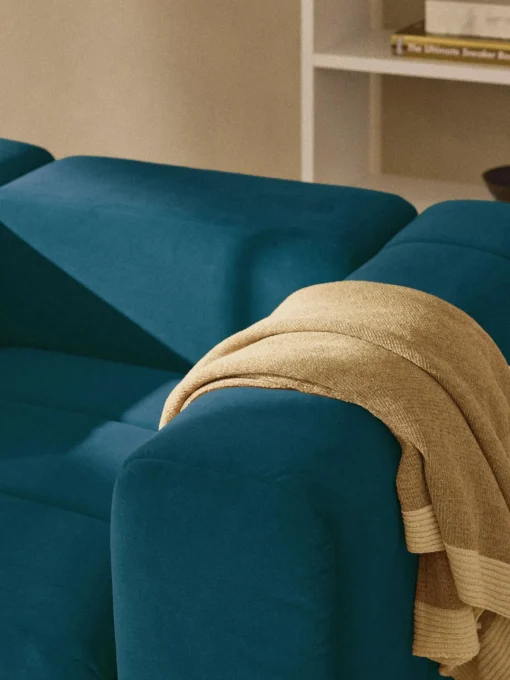 Butacas|Sillones>Westwing Collection Sillón de terciopelo Lena Terciopelo azul petróleo