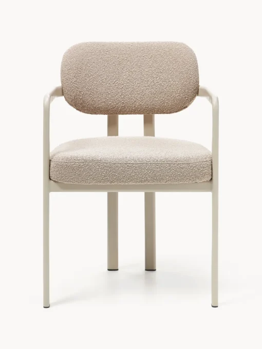 Sillas Con Reposabrazos|Sillas>Westwing Collection Sillón en tejido bouclé Adrien Bouclé beige claro, beige claro