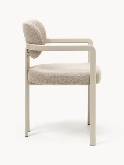Sillas Con Reposabrazos|Sillas></noscript>Westwing Collection Sillón en tejido bouclé Adrien Bouclé beige claro, beige claro