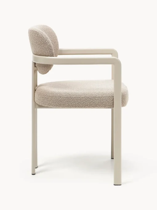 Sillas Con Reposabrazos|Sillas>Westwing Collection Sillón en tejido bouclé Adrien Bouclé beige claro, beige claro