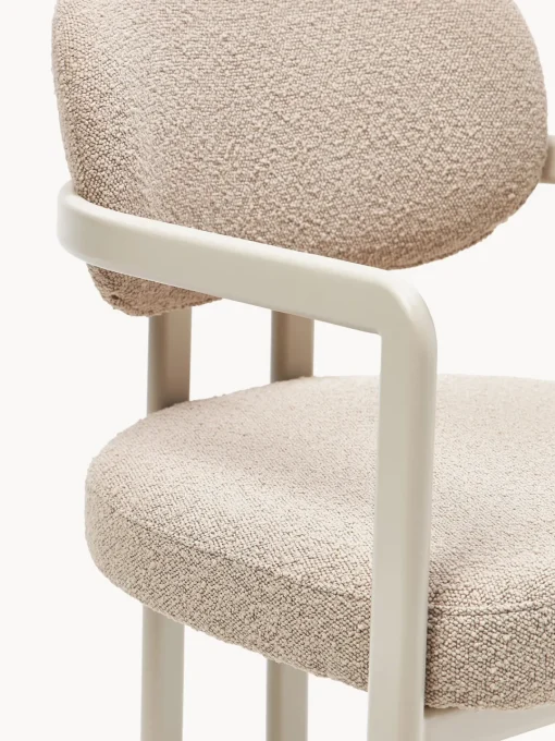 Sillas Con Reposabrazos|Sillas>Westwing Collection Sillón en tejido bouclé Adrien Bouclé beige claro, beige claro