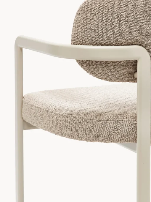 Sillas Con Reposabrazos|Sillas>Westwing Collection Sillón en tejido bouclé Adrien Bouclé beige claro, beige claro