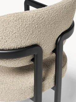 Sillas Con Reposabrazos|Sillas></noscript>Westwing Collection Sillón en tejido bouclé Adrien Bouclé beige, negro