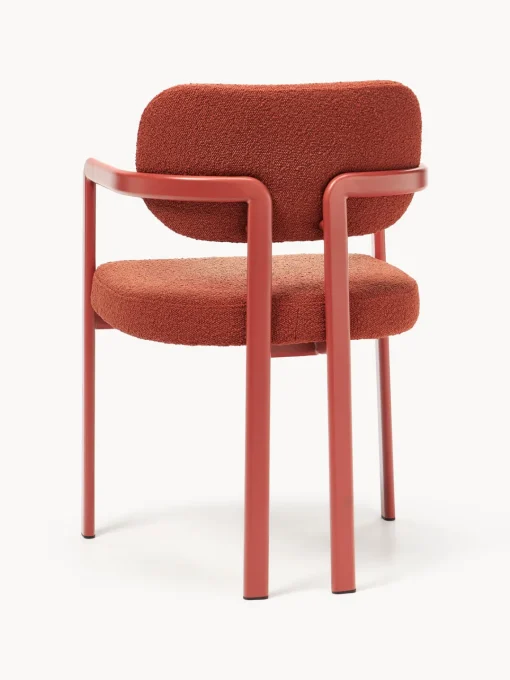 Sillas Con Reposabrazos|Sillas>Westwing Collection Sillón en tejido bouclé Adrien Bouclé coral, rojo coral