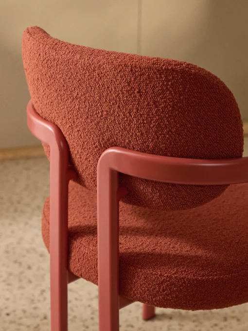 Sillas Con Reposabrazos|Sillas>Westwing Collection Sillón en tejido bouclé Adrien Bouclé coral, rojo coral
