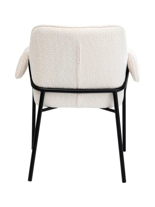 Sillas Con Reposabrazos|Sillas>Kare Design Sillón en tejido bouclé Bess Bouclé blanco Off White, negro