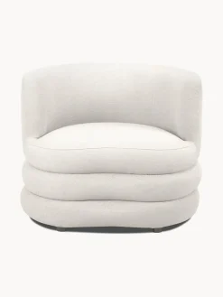Butacas|Sillones></noscript>Westwing Collection Sillón en tejido bouclé de diseño Solomon Bouclé blanco crema