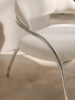 New Sillón en tejido bouclé Dodo Sillones Pequeños|Sillones