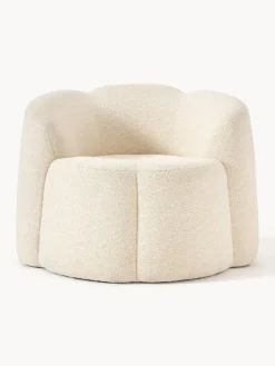 Sillones Pequeños|Sillones></noscript>Westwing Collection Sillón en tejido bouclé Fleur Bouclé blanco crema
