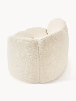 Sillones Pequeños|Sillones></noscript>Westwing Collection Sillón en tejido bouclé Fleur Bouclé blanco crema