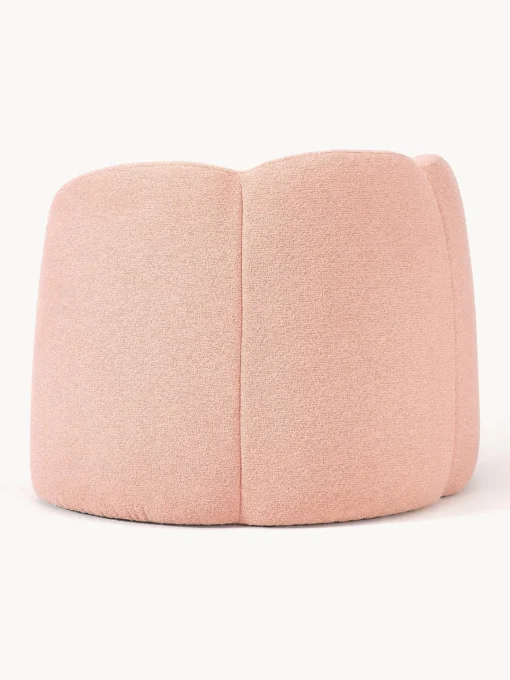 Sillones Pequeños|Sillones>Westwing Collection Sillón en tejido bouclé Fleur Bouclé rosa claro