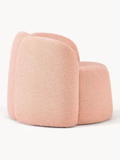 Sillones Pequeños|Sillones></noscript>Westwing Collection Sillón en tejido bouclé Fleur Bouclé rosa claro