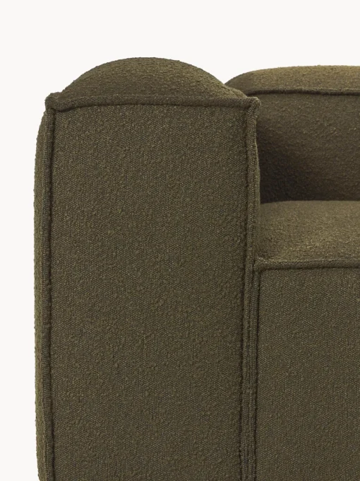 Butacas|Sillones>Westwing Collection Sillón en tejido bouclé Lennon Bouclé verde oliva