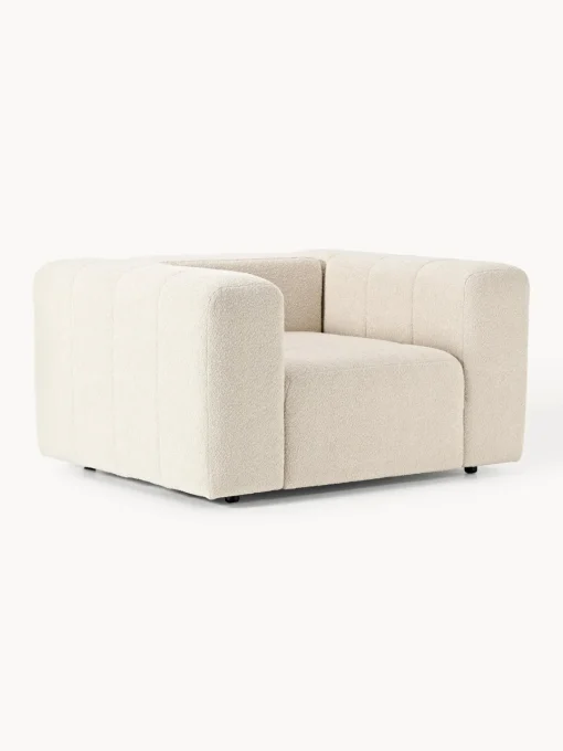 Butacas|Sillones>Westwing Collection Sillón en tejido bouclé Lena Bouclé beige
