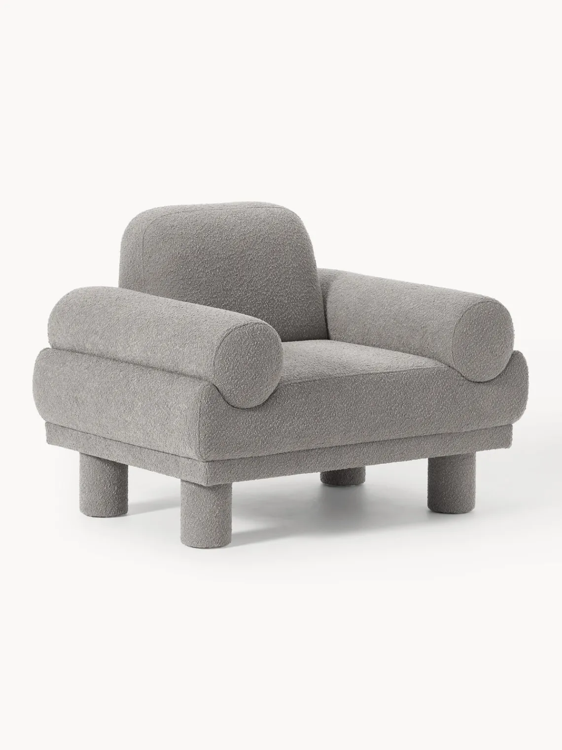 Online Sillón en tejido bouclé Lilo Butacas|Sillones
