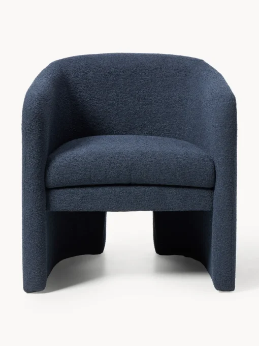 Sillones Pequeños|Sillones>Westwing Collection Sillón en tejido bouclé Mairo Bouclé gris azulado