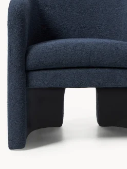 Sillones Pequeños|Sillones></noscript>Westwing Collection Sillón en tejido bouclé Mairo Bouclé gris azulado