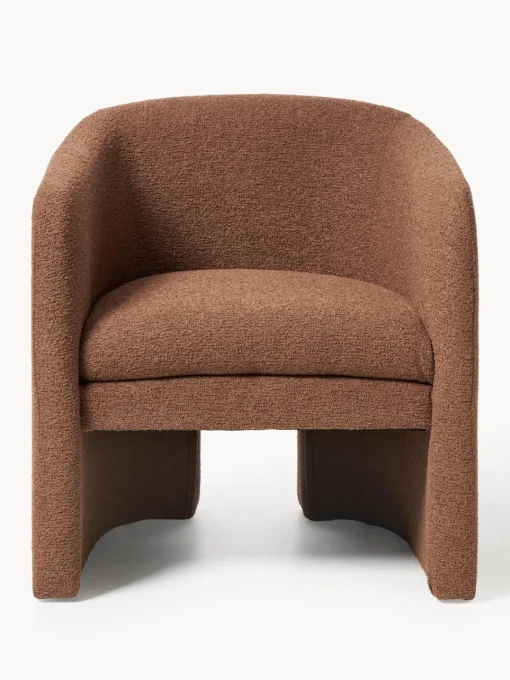 Sillones Pequeños|Sillones>Westwing Collection Sillón en tejido bouclé Mairo Bouclé marrón
