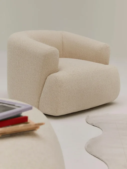 Clearance Sillón en tejido bouclé Sofia Butacas|Sillones