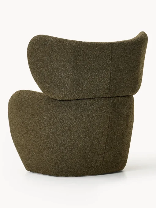 Sillones Pequeños|Sillones>Westwing Collection Sillón en tejido bouclé Teyvat Bouclé verde oscuro